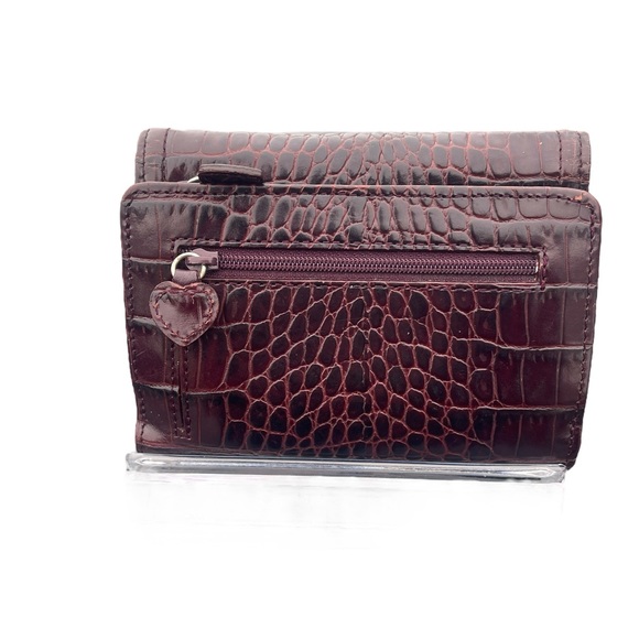 Brighton Brown/Burgundy Colored Trifold Compact Wallet - Picture 5 of 12